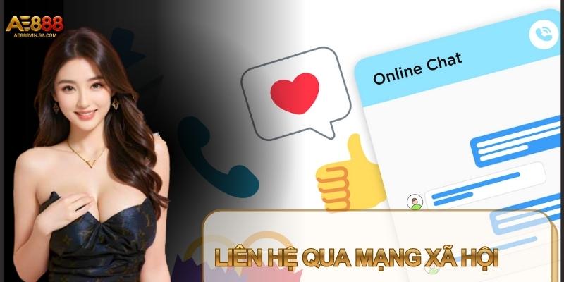 Liên hệ AE888 qua mạng xã hội thường được trả lời nhanh